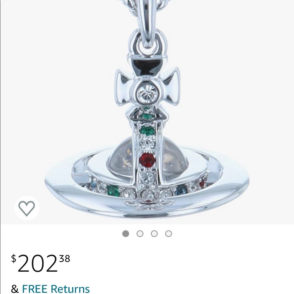 Vivienne Westwood Pearl Mini Choker Necklace Silver Tone With Keychain Card Bags